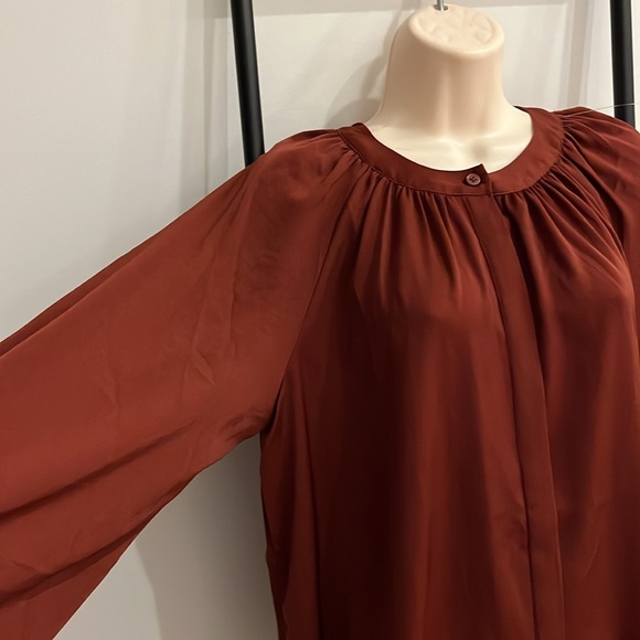 Banana Republic Volume Long Sleeve Blouse Button Women Size M New - Picture 3 of 8